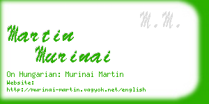 martin murinai business card